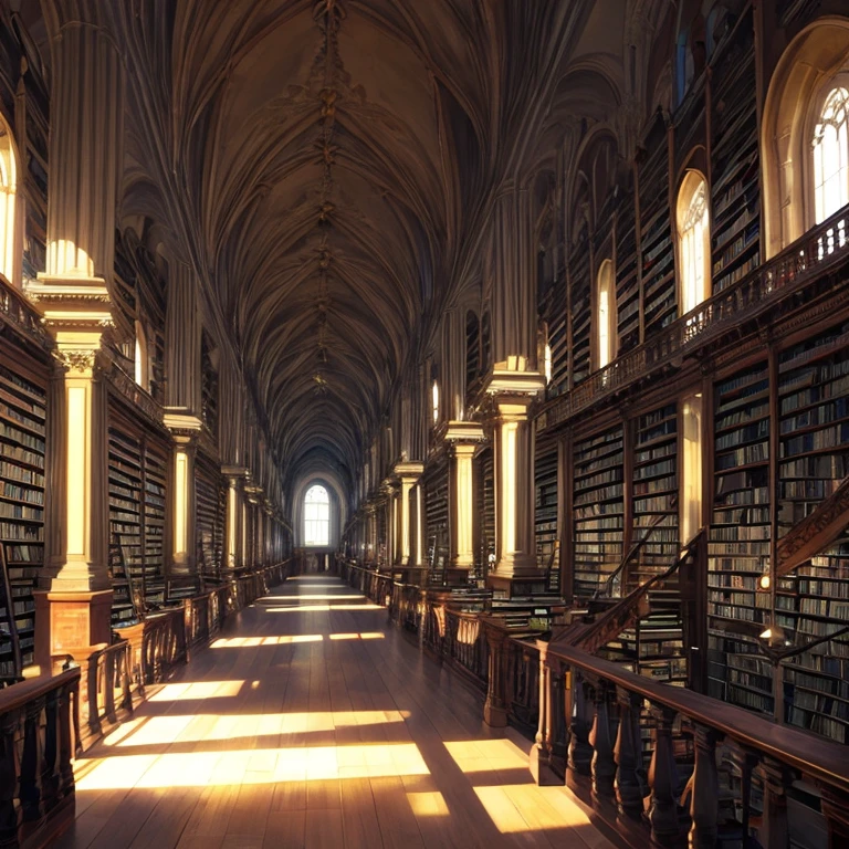 biblioteca mistica , cheia de magia