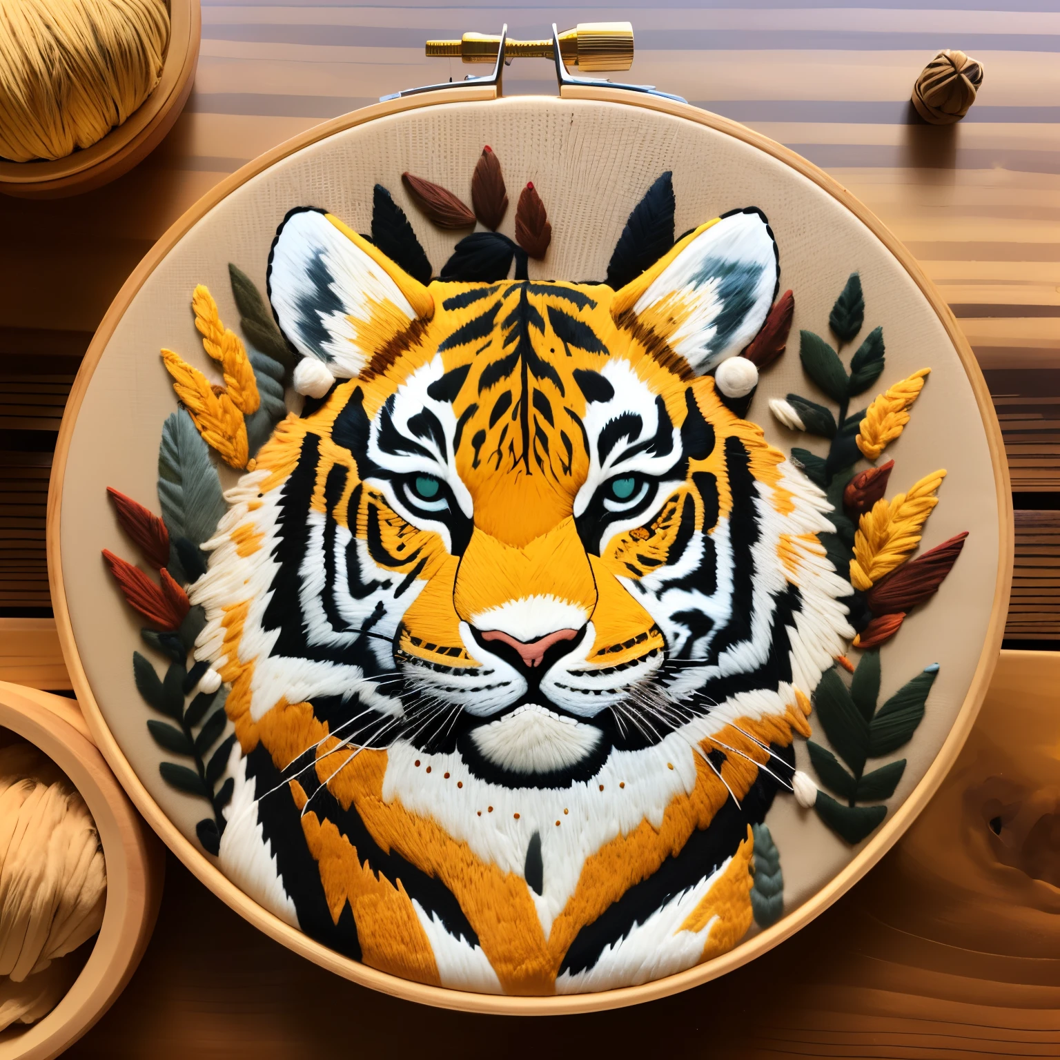 masterpiece,top quality,
cuocuoxiu,punch needle embroidery,scenery,no humans,tiger,traditional media,emotional,harmonious,highly detailed,high budget,bokeh,cinemascope,epic,gorgeouackground,