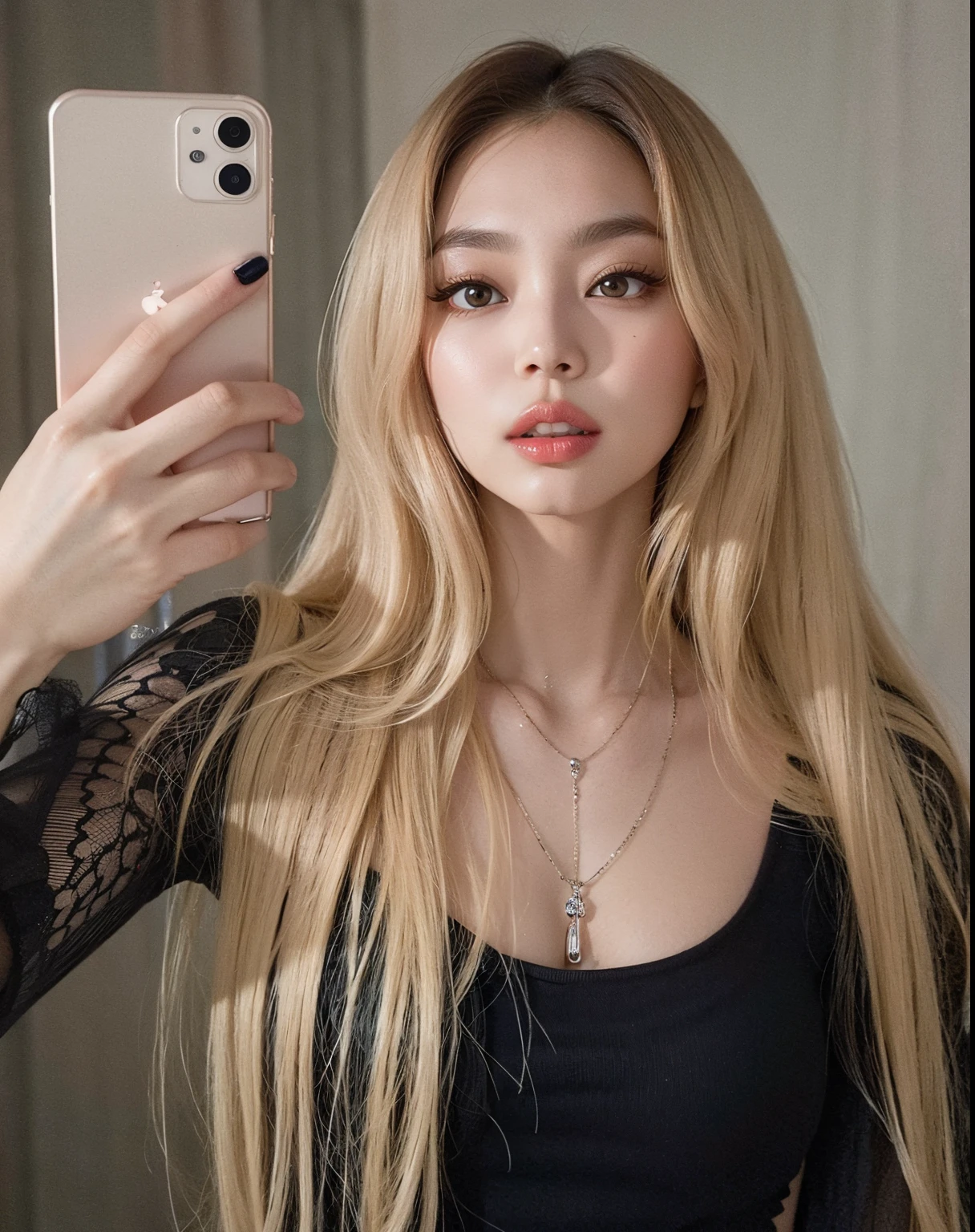 Jennie loira tirando uma selfie em um espelho com um celular, longos cabelos loiros e olhos grandes, ava max, longos cabelos loiros e olhos grandes, 18 anos, com longos cabelos loiros, 1 6 anos, Anna Nikonova aka Newmilky, com longos cabelos loiros, 19-year-old girl, com cabelos longos e olhos penetrantes jennie blackpink