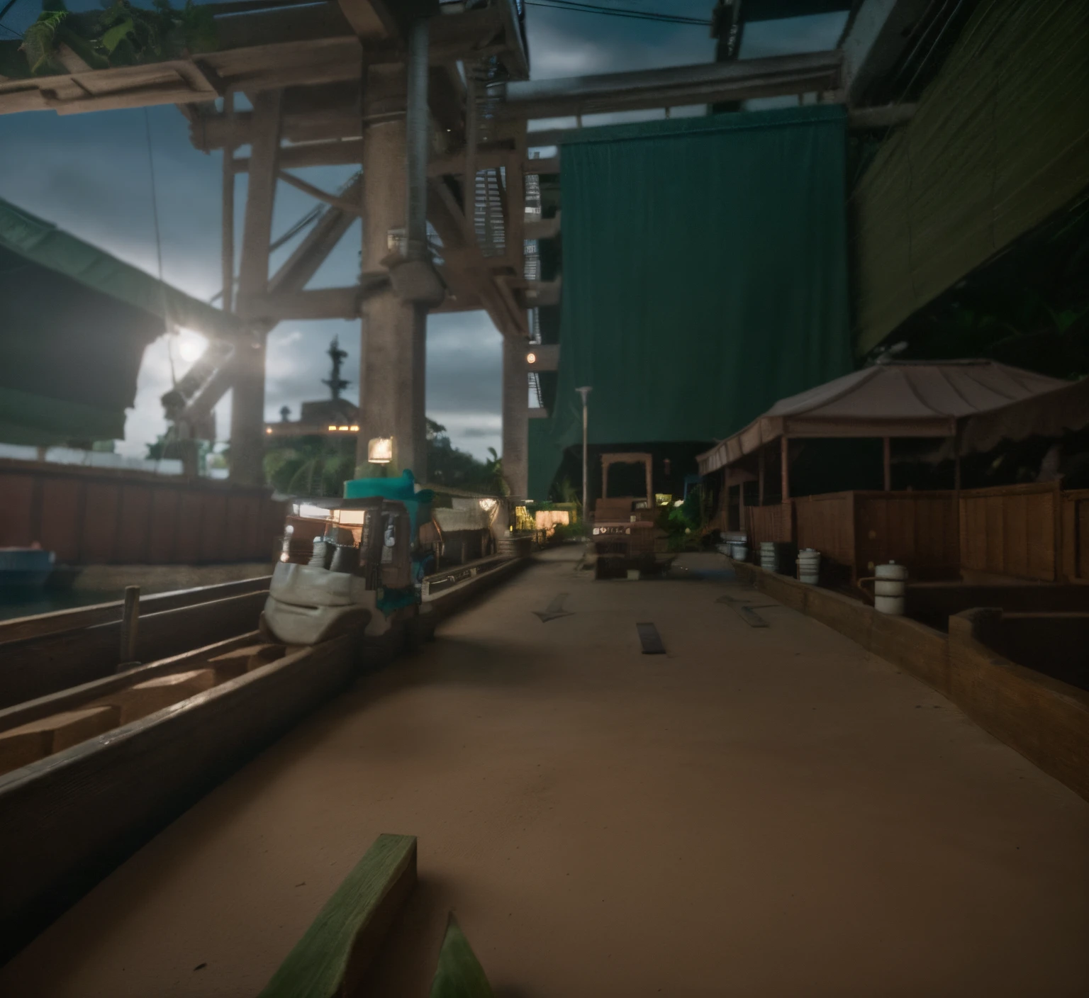 RAW Photo, seaport in the jungle, 8k uhd, dslr, soft lighting, high quality, film grain, fujifilm XT3