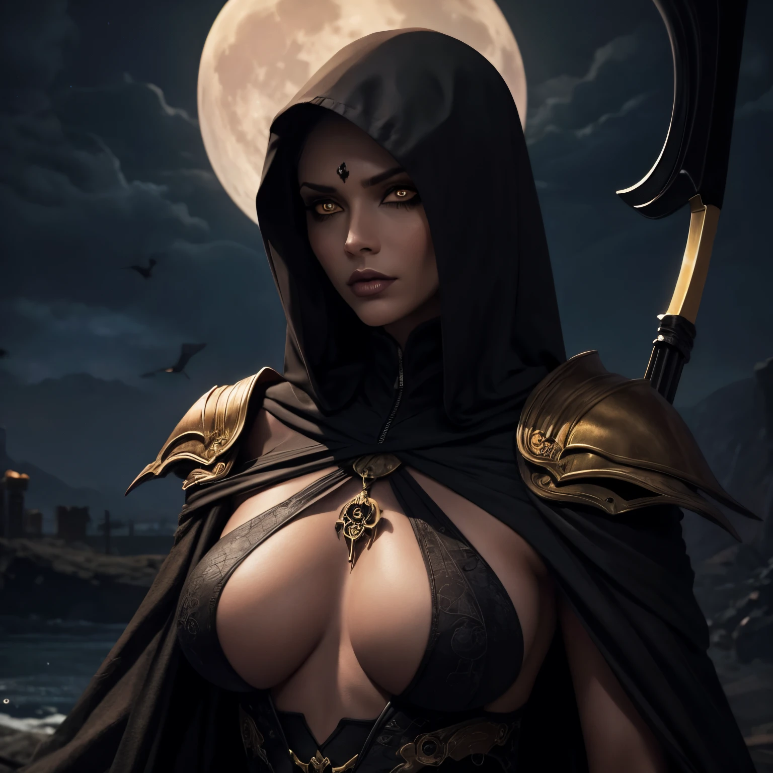 Raven in sky