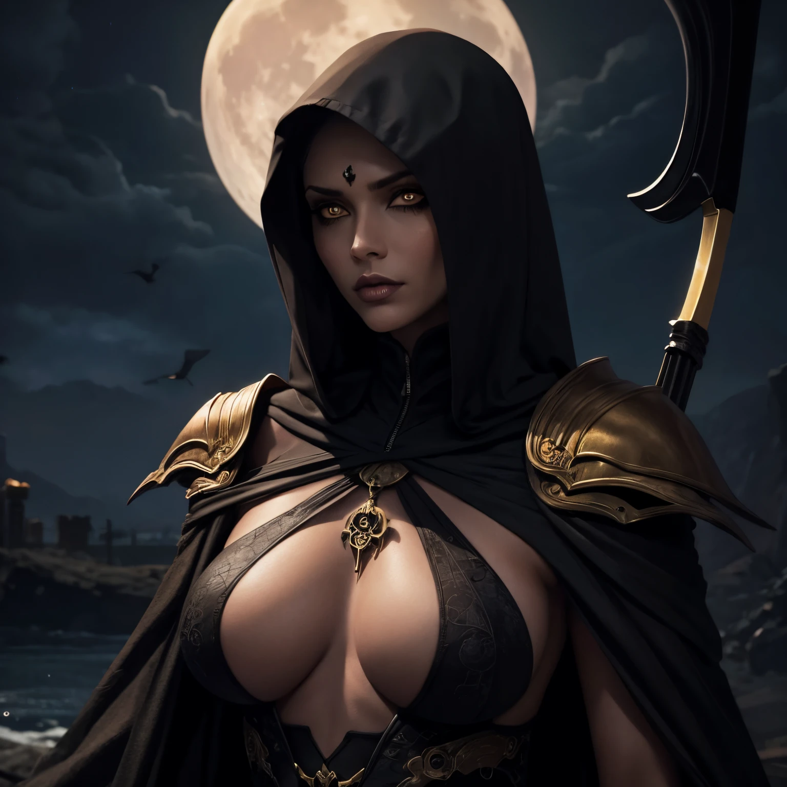 Raven in sky