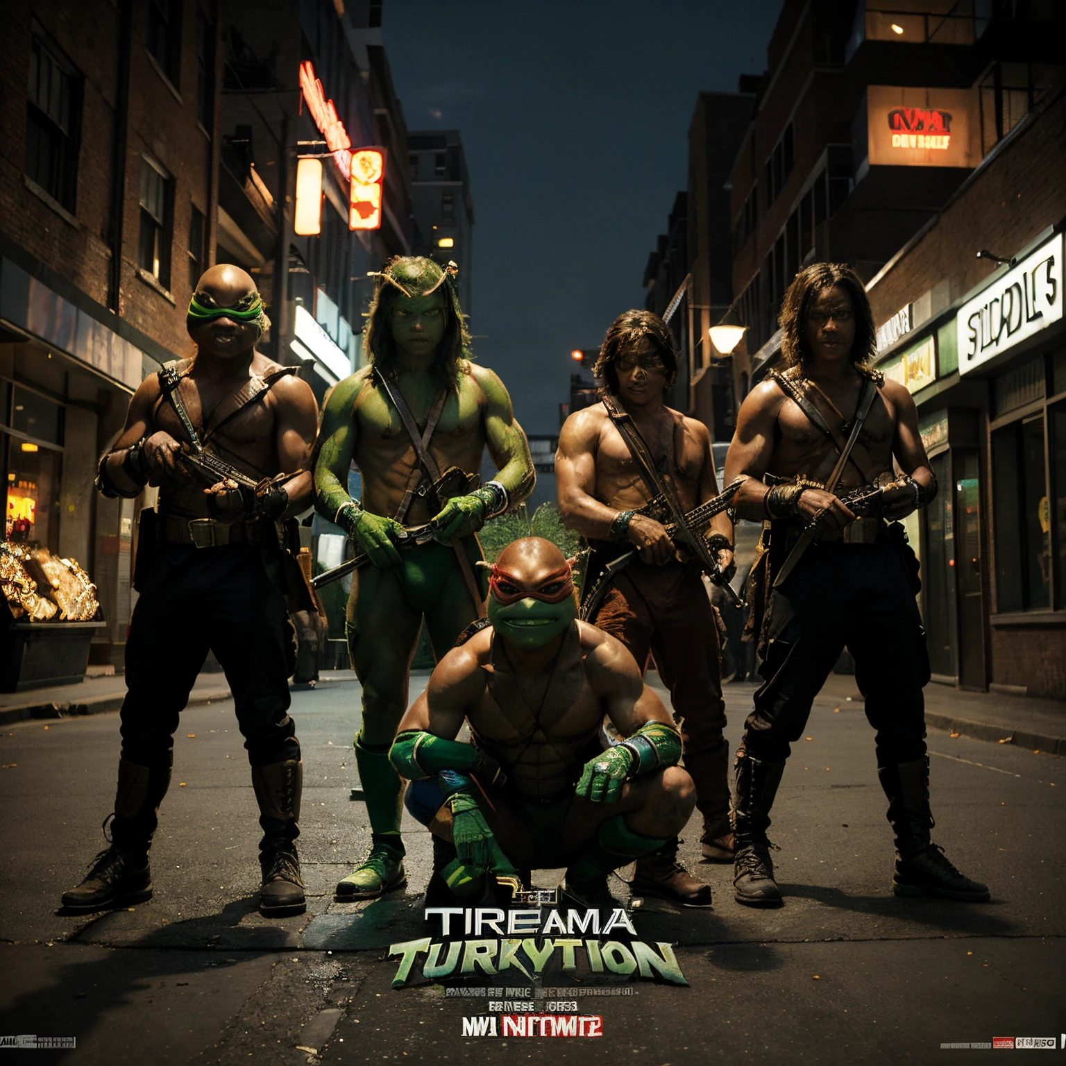 the 2012 age mutant ninja turtles having a cool music poster