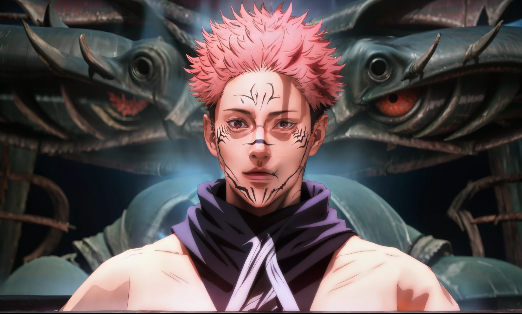 Sukuna from jujutsu kaisen.