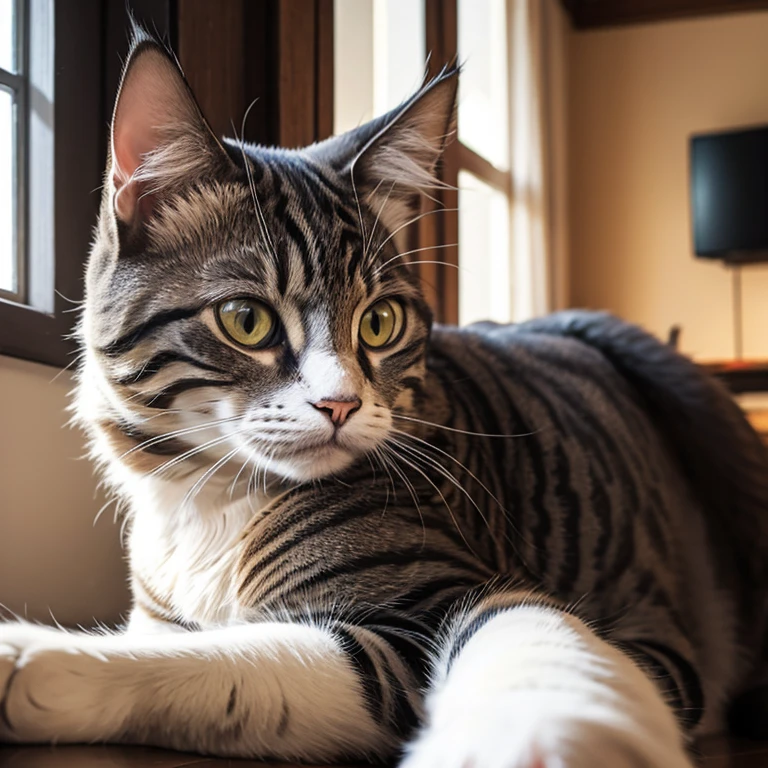 Cat looking at camera