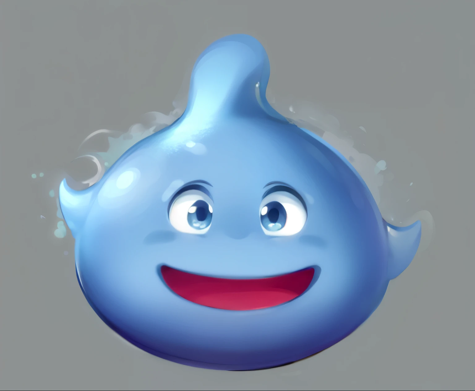 tmasterpiece，a cute slime，Playful expression