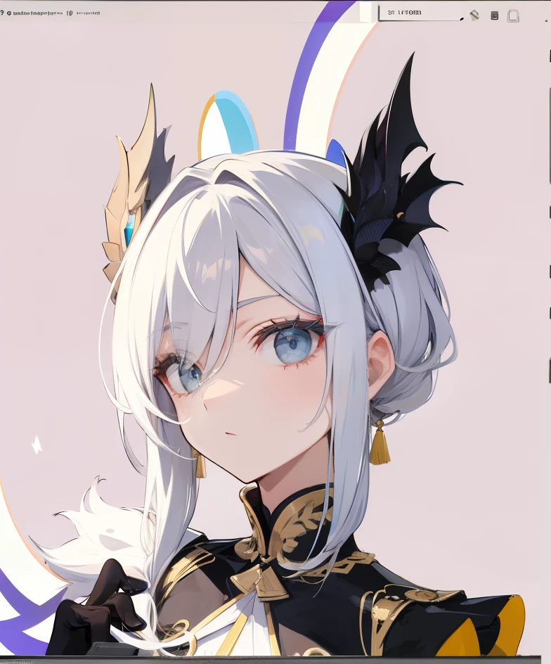 Rendering where the right eye is hidden by hair
