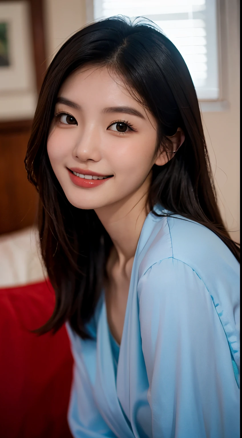 there is a woman that is smiling and posing for a picture, gemma chen, cindy avelino, gemma chan girl portrait, chiho, heonhwa choe, jaeyeon nam, ann takamaki, beautiful young korean woman, gorgeous young korean woman, bae suzy, pokimane, female actress from korea, beautiful and smiling, erika ikuta