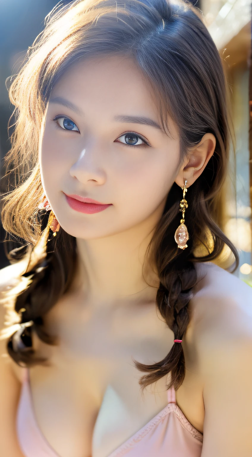 (((32K,very high res, high detailing, highly accurate,Masterpiece Girl 1:1.5))),Raw photo & realistic atmosphere,beautiful dark blue eyes,Detailed mouth,Glossy lips,Detailed eyebrows,Soft white skin that shines with every detail,,Eyes drawn in detail、Very beautiful eyes with azure eyes,Detailed lips、Very beautiful face,Very well-formed face、Lifelike face,shiny beautiful lips,Beautiful eyebrows,Infinite reality,Best design,(Insanely cute Japan 16-year-old high school girl,,Beautifully shaped breasts,Very cute beautiful girl,Little Girl,Healthy body,Outstanding style:1.5),Best Natural Makeup,Japanese ido,Korean Idols,Young Idols,Moist eyes,Dark Beautiful Deep Eyes,Beautiful butt,beauty legs,,camel's foot,:1.3),超A high resolution、,Natural and realistic face,Back lighting,Pure eyes are too cute,(((photorealisim,Photograph the whole body))),,Reality Live Action,(Fashionable earrings,,a necklace,A bracelet,gyuru,Glossy nail art,PINK Bikini,Calm and fashionable girl,light brown hair,Braided ear hair,独奏,little smiling,full body Esbian,Show full-body fashion,Leaning forward,Bend over, Only beauty young cute 15 year old girl,A rather petite and very cute 15-year-old girl:1.7),Night in Shibuya、PINK Bikini