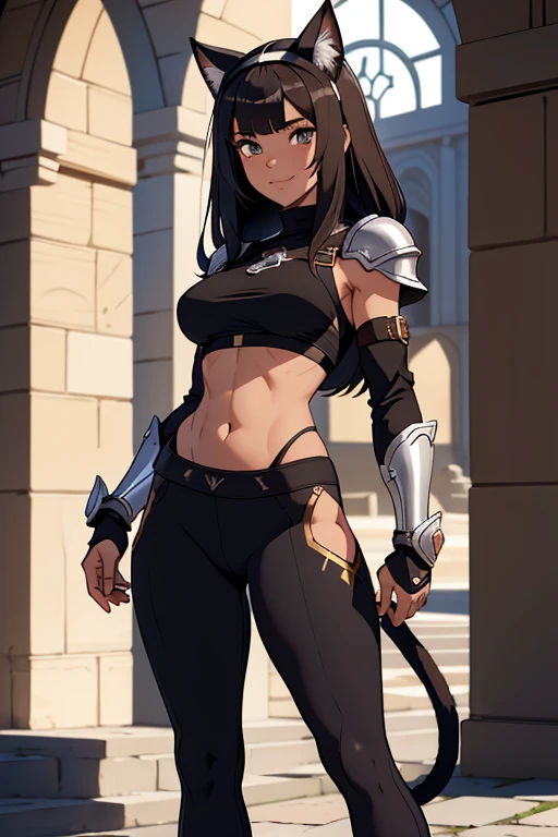 ((masterpiece)), (bestquality), ((ultra-detailed)), depth of field, (dynamic angle),detailed lighting, (beautiful detailed blue eyes), 1woman, ((voluminous long black hair styled into one single long braid down to her waist)), tomboy, ((sitting at a campfire at night: 1.4)),perfect Body, medium bust, adventuring, ((Forest, outside, wearing plate Armor and leather pants: 1.4))