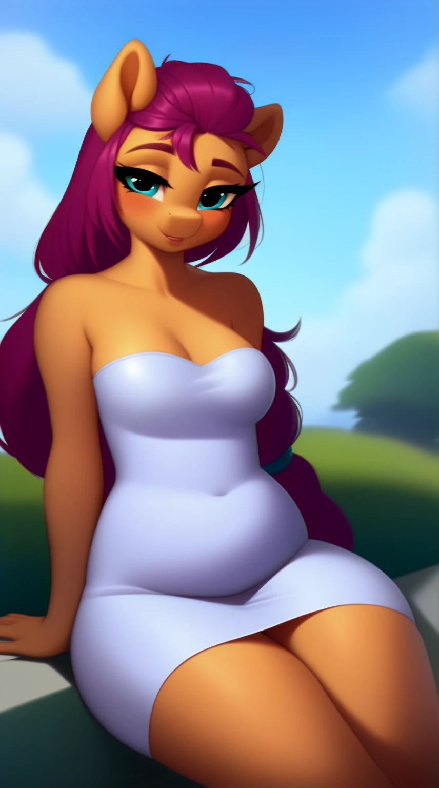 ((High Quality image 10k)) (( perfect autonomy 10k)) ((Masterpiece 10k)) Cherry Jubilee, solo girl, very pale yellow white skin, happy, 
Smug grin, cute face, naked, big breasts, Really big Feet, Cherry Jubilee Equestria girls, spreading legs, pussy focus, pubic hair, full Standing, in the park, Cherry Jubilee, cuerpo completo, high resolusion