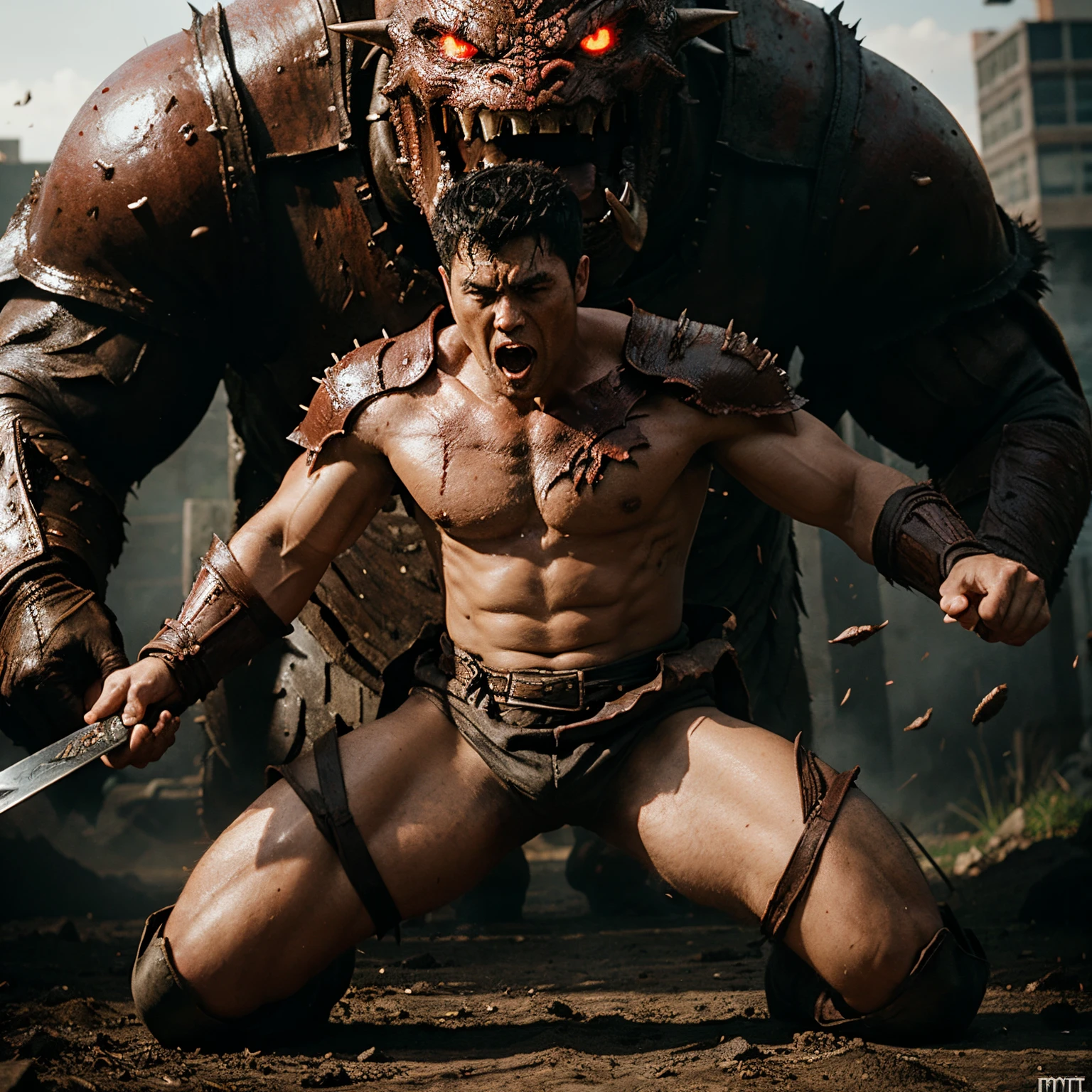 Guts from Berserker fighting monsters