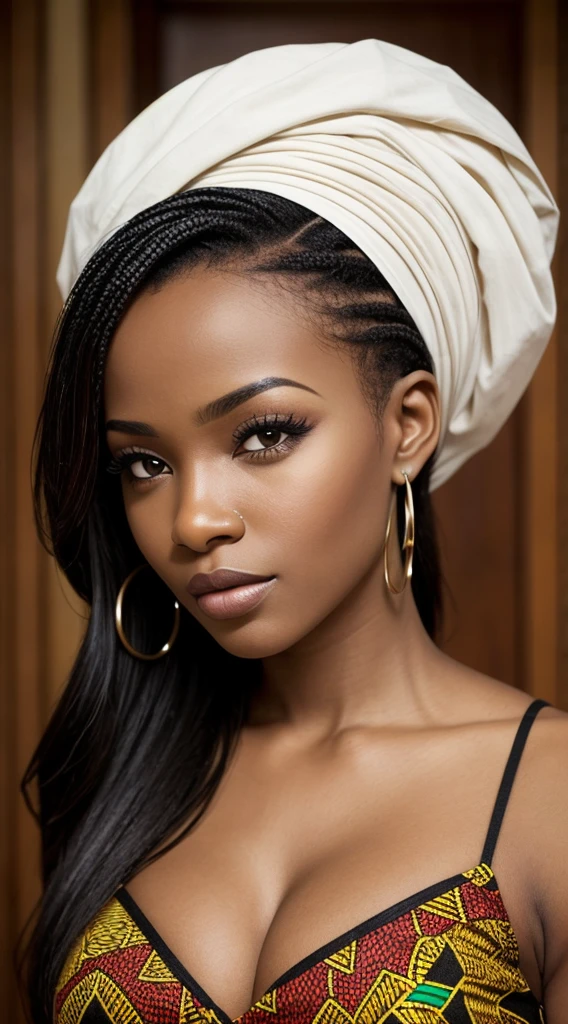 headshot of sexy african woman