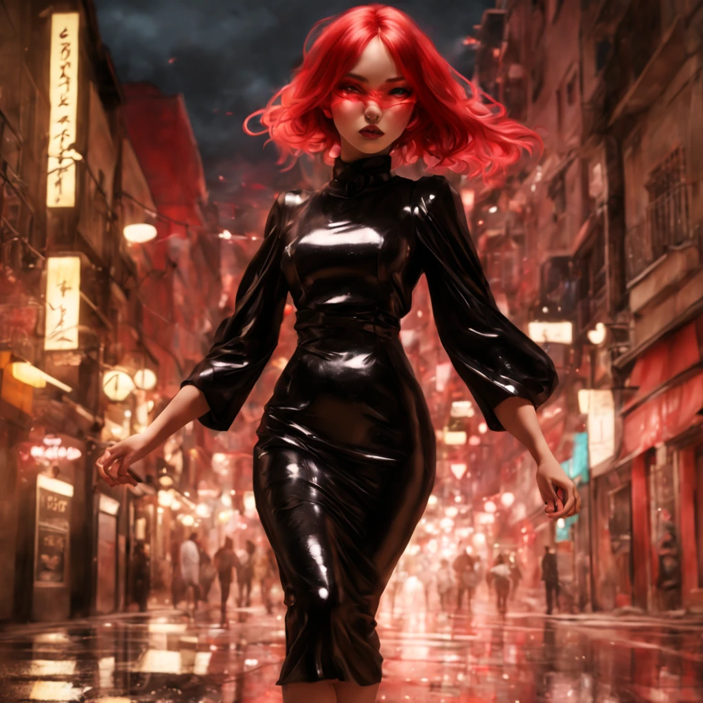 ((best quality)) , ((masterpiece)) , (detailed),Color splash, Ghostly Astronaut (Li Gong:1.3) , wearing Shabby Chic Wrap dress, has metallic plating, Colored hair, Fossil fuel power station in background, 3d illusion, architectural photography, Pre-Raphaelite Brotherhood, jungle scenes, animal painting, fantastical elements, Constructivism, RAW photo, sublime, extremely stylish, very coherent, gorgeous, dynamic dramatic atmosphere