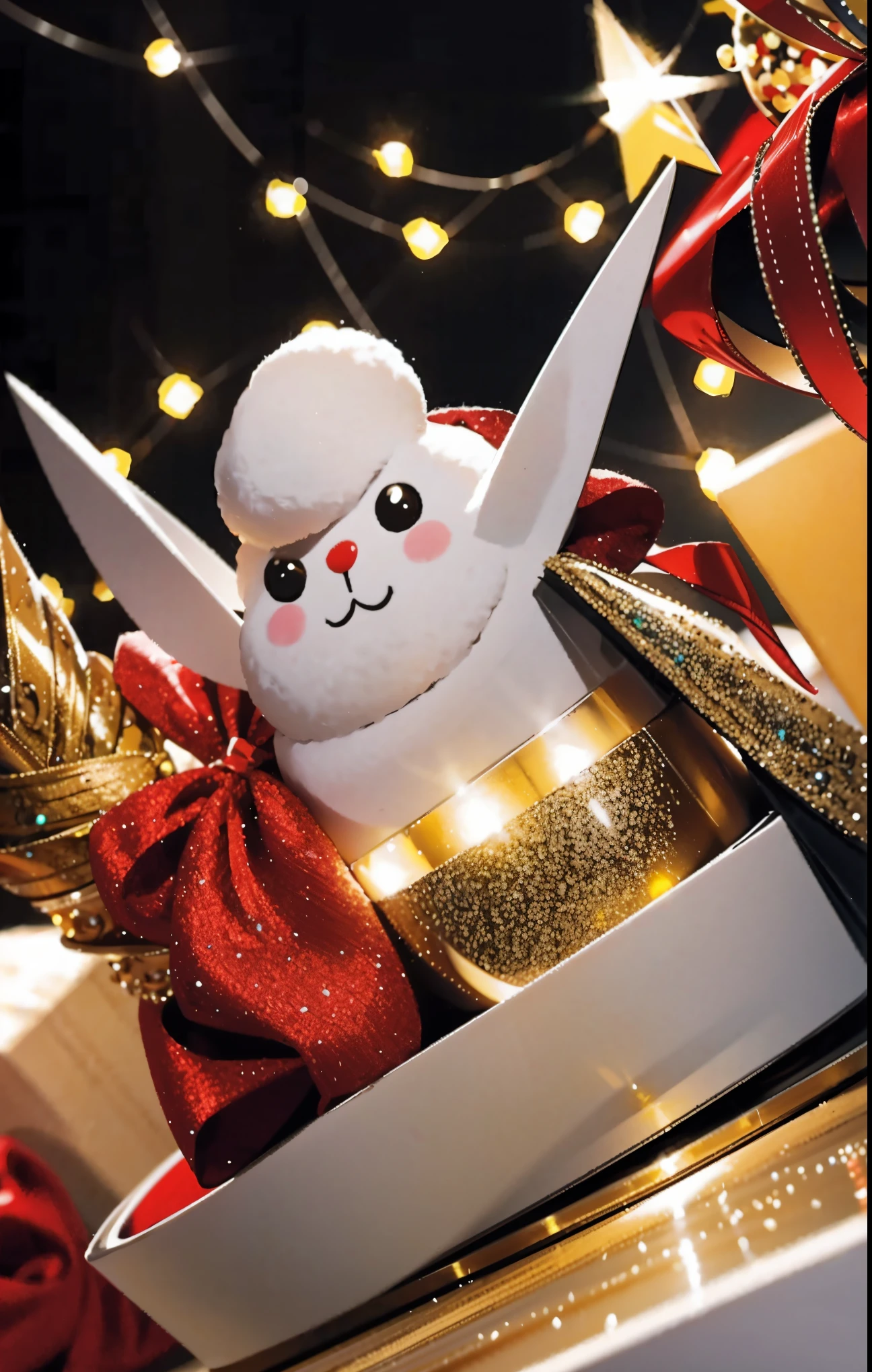 (best quality,4k,8k,highres,masterpiece:1.2),ultra-detailed,realistic,gifts,table,Christmas tree,decorations,wrapping ,bows,ribbon,presents,holiday spirit,vibrant colors,warm lighting,cozy atmosphere,toys,cards,candles,snowflakes,joyful,celebration,exquisite details,exciting surprises,shiny ornaments,sparkling tinsel,beautifully wrapped,excited children,anticipation,festive mood,magical ambiance,delightful moment,wonderful memories,family gathering,cheerful faces,Christmas magic,extravagant,abundance of presents,HDR,UHD,studio lighting,ultra-fine painting,sharp focus,physically-based rendering,professional,vivid colors,bokeh.