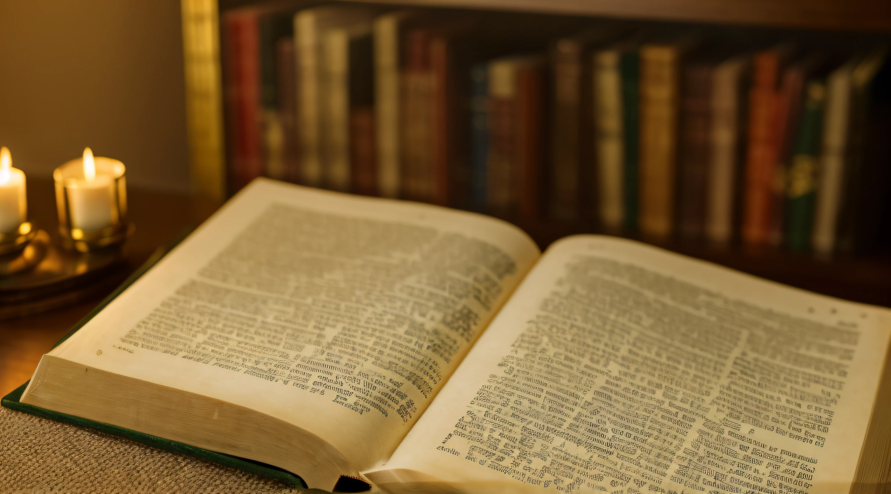 Open Bible、study、warm ligh、Beautiful room、high-level image quality、high-detail、masuter piece