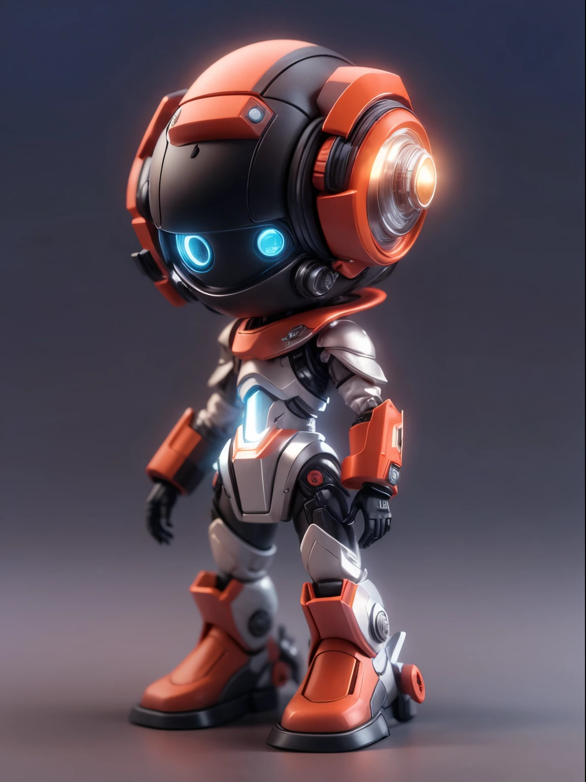 (Blind box toy style:1.2), (Full body shot) , 1 cute strong metal mage, Metal mech，Metal opaque helmet, cyber punk perssonage, dreamy glow, Clean, Black draft,red and blue style， ( Global illumination, Ray traching, hdr, unreal render,reasonable design, high detal, Masterpiece, Best quality, hyper HD, Cinematic lighting)（salama），（Rich posture shapes）