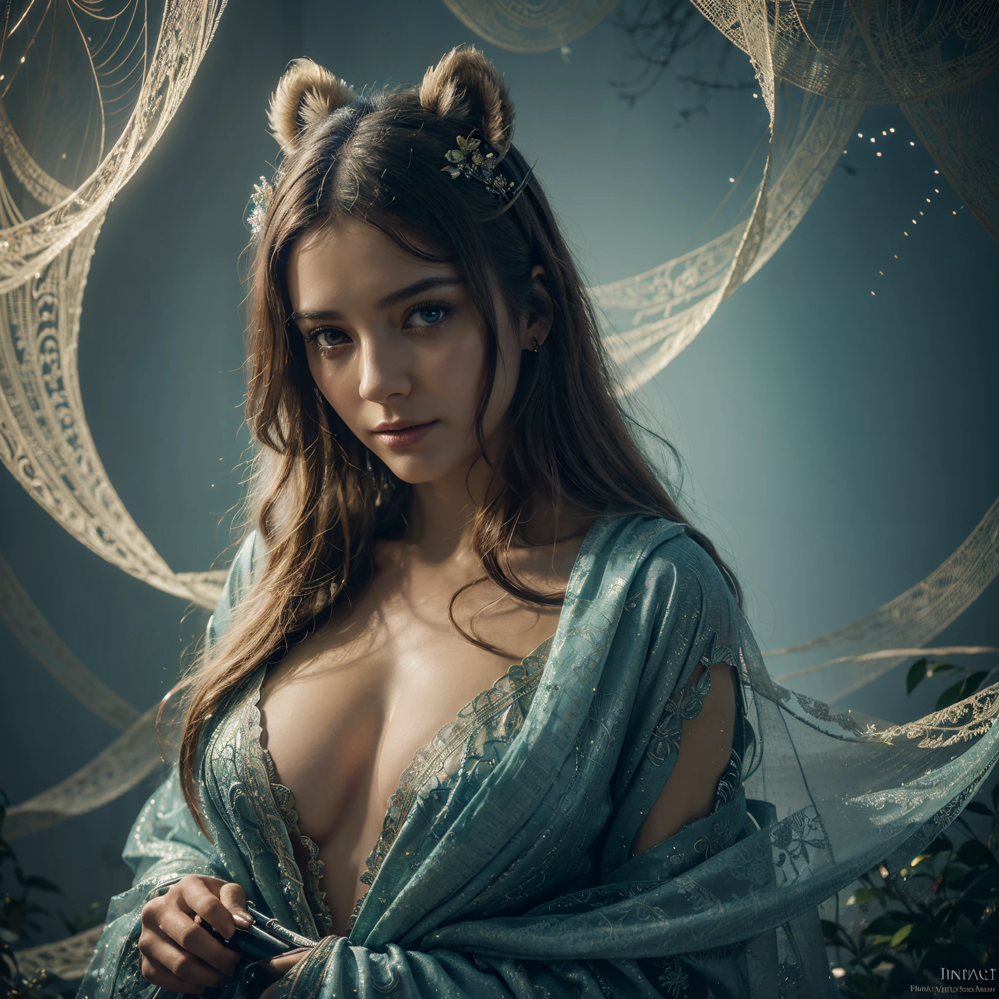 Intricately woven with ethereal hues and soft brushstrokes, a mythical digital detective emerges from a dreamy realm. The painting, created with delicate gouache strokes, portrays a captivating world where reality and imagination entwine seamlessly. The detective, clad in a flowing coat adorned with intricate symbols, exudes an enigmatic aura. Their eyes, glimmering with wisdom, bear witness to countless mysteries solved in the digital realm. This exquisite artwork exudes a sense of mystique, drawing viewers into the fascinating realm of this mythopoeic detective's adventures.