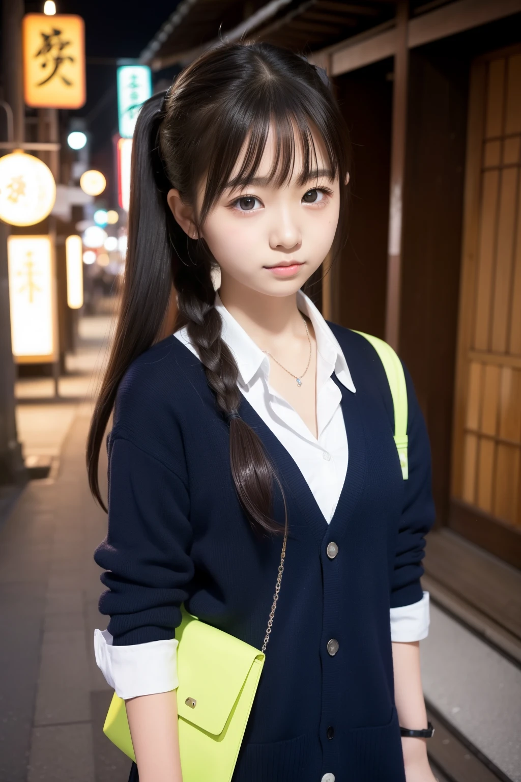 Girl in uniform cardigan for photo, Two beautiful Japan girls、 years、Neon Street Stand、, gorgeous japanese model, long twintail、Diamond necklace、耳Nipple Ring、Lovely woman, goddess of Japan, Gorgeous young Japan woman, a japanese girl, Juigh school student attire、Japan girls, beautiful sexy woman photo, beautiful goddess, Beautiful Japan junior high school student, Phenomenally cute、Inviting eyes