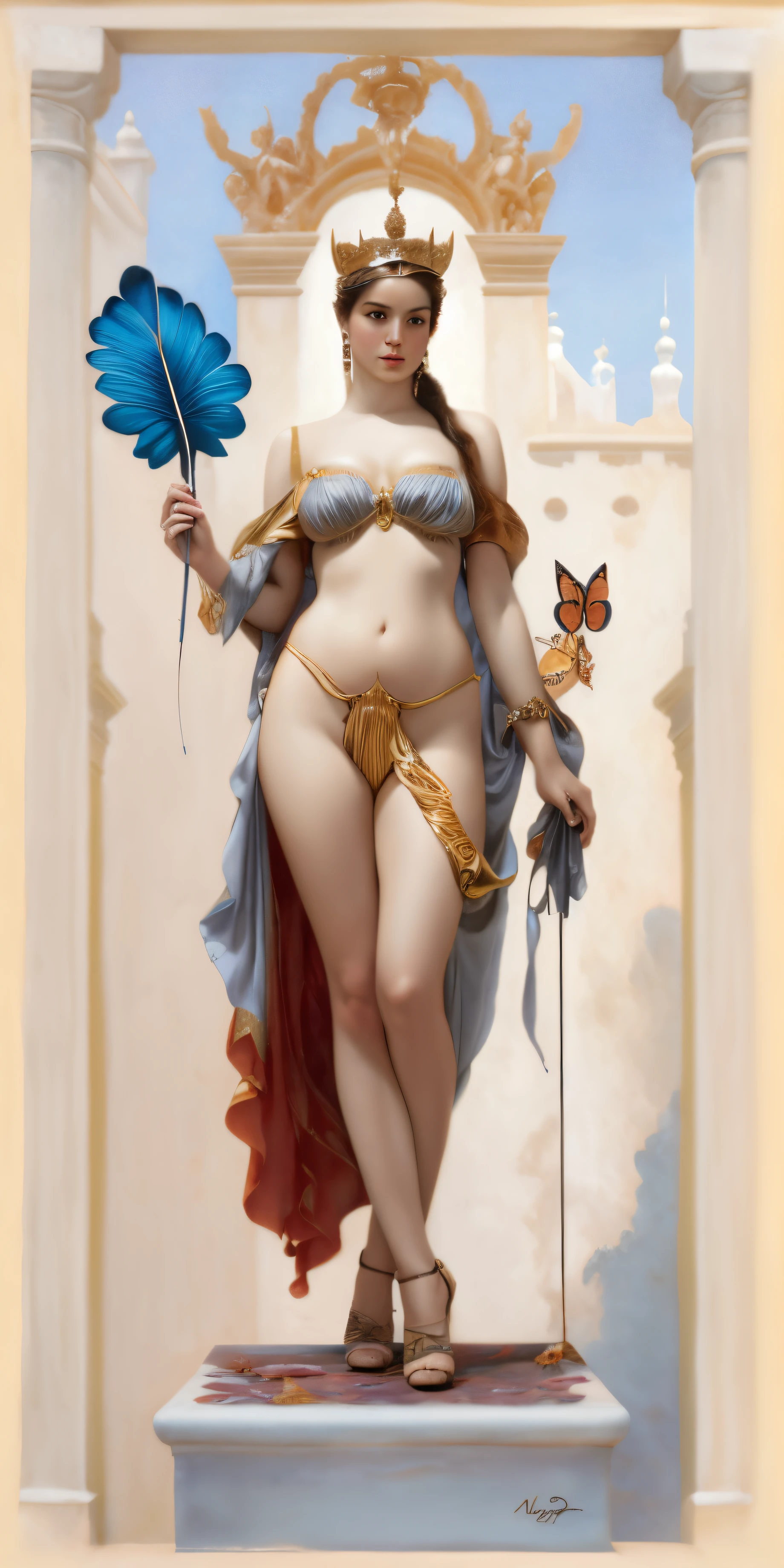 cuadro de una mujer con una mariposa en la mano y una mariposa en la mano, Diosa joven, Michael Parkes, Venus divinidad atenea, Hermosa diosa, diosa. Detalle extremadamente alto, por Roberto Ferri, luis ricardo falero, Diosa romana, Retrato de una hermosa diosa, Por Tom Bagshaw y Boris Vallejo, Diosa griega, muy muy roberto ferri