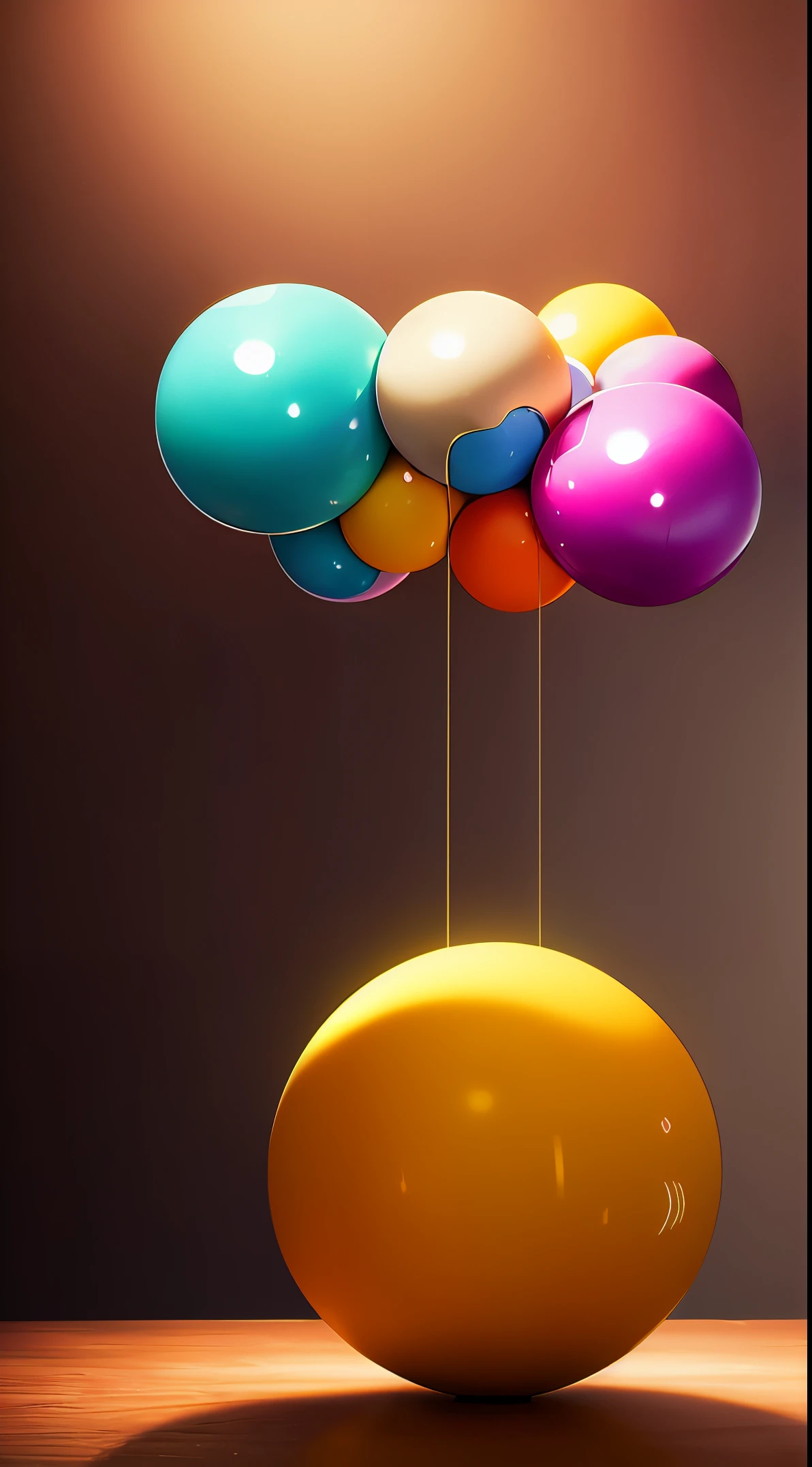 The prompt for Stable Diffusion is as follows:
"A room filled with breast-shaped balls, surrealistic art:1.2, photorealistic, vibrant colors, studio lighting, ultra-detailed, bokeh, HDR, surrealism, playful, abstract, dreamlike, colorful lighting"