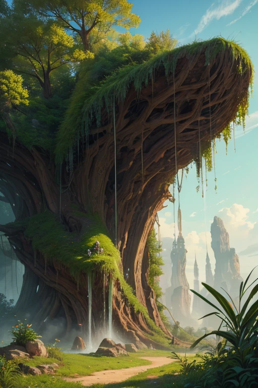 magical plants, fantastic plants, mysterious plants, divine plants, giant plants, (best quality, masterpiece, highres, detailed:1.2),