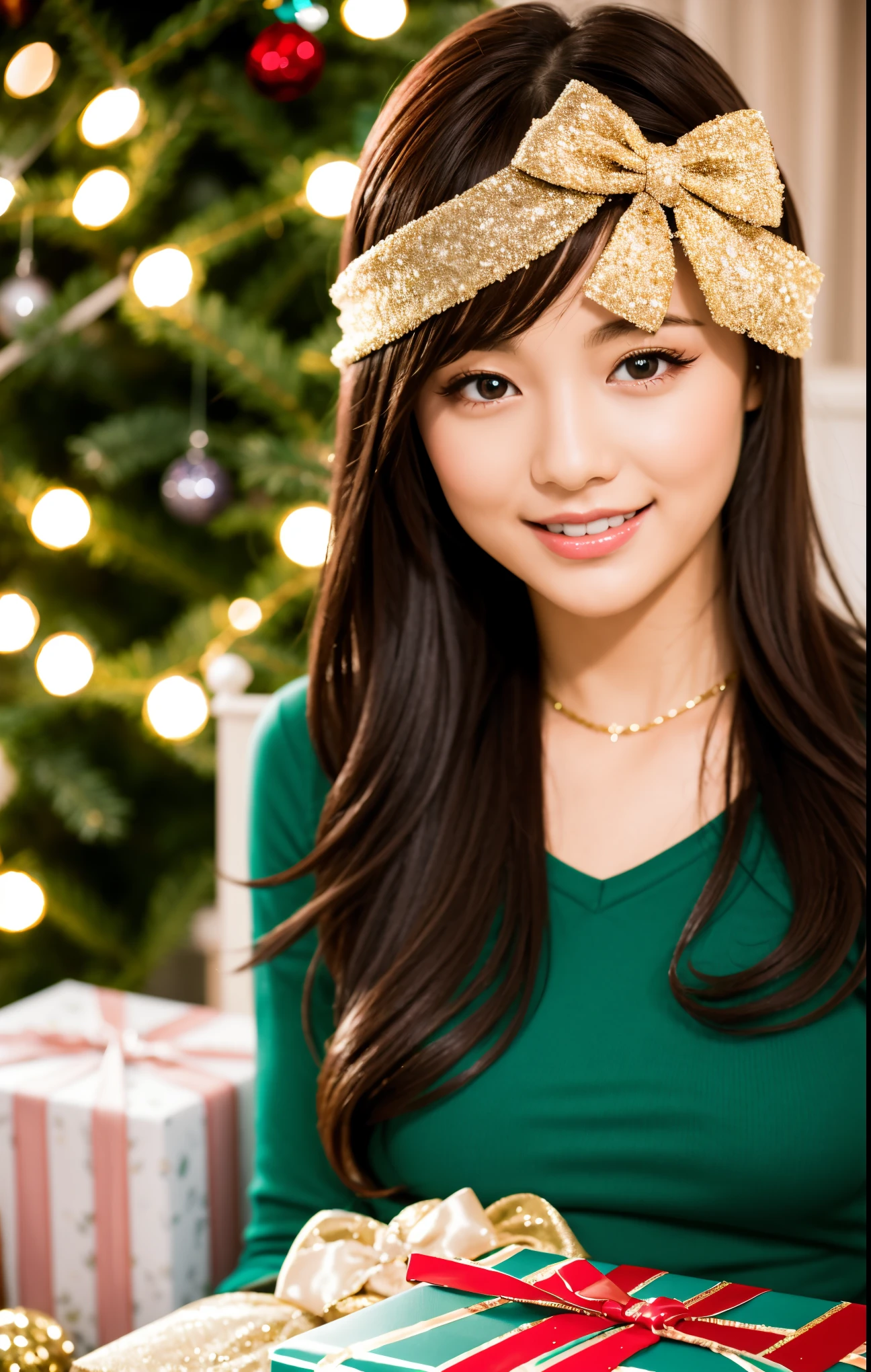 (best quality,4k,8k,highres,masterpiece:1.2),ultra-detailed,realistic,gifts,table,Christmas tree,decorations,wrapping ,bows,ribbon,presents,holiday spirit,vibrant colors,warm lighting,cozy atmosphere,toys,cards,candles,snowflakes,joyful,celebration,exquisite details,exciting surprises,shiny ornaments,sparkling tinsel,beautifully wrapped,excited children,anticipation,festive mood,magical ambiance,delightful moment,wonderful memories,family gathering,cheerful faces,Christmas magic,extravagant,abundance of presents,HDR,UHD,studio lighting,ultra-fine painting,sharp focus,physically-based rendering,professional,vivid colors,bokeh.