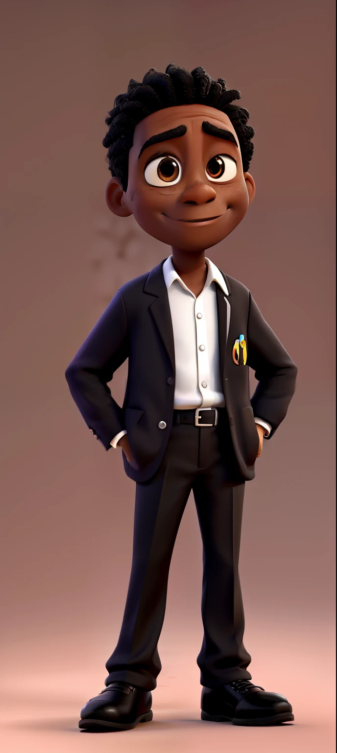 Crie um personagem negro no estilo Pixar da Disney