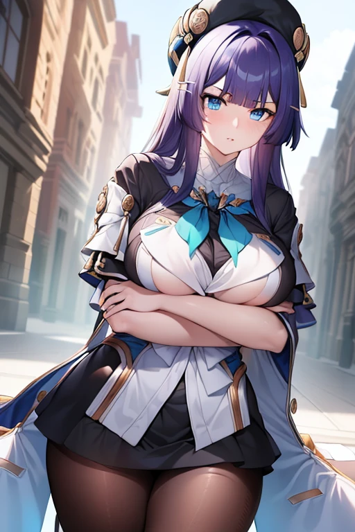 (masterpiece),best quality, expressive eyes, perfect face, 1girl,
big breast, H-cup, good breast, beautiful, gorgeous,anime,girl,lora, PelaV4, pantyhose, cross arms, crossing arms
