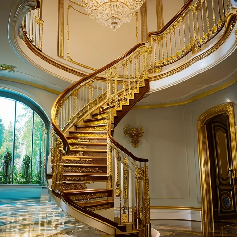 spiraling staircase　Beautiful fece　swarovski　ornate　optic　dazzling