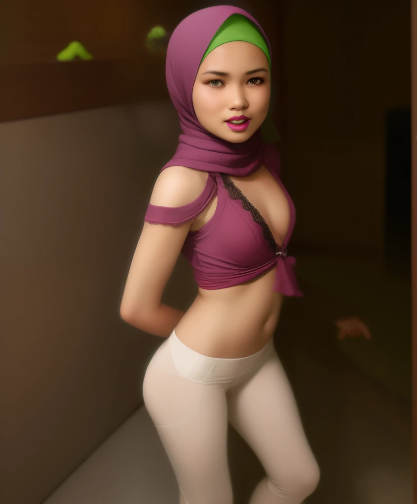 ((MALAY HIJAB GIRL)), 58 years Old, Hijab Indonesian mature woman, Flat Tits : -0.1, ((FLAT CHEST)), ((TIGH DRESS)), ((UNDRESS)), ((GREEN LIPS)), ((TRANSFARENT)), ((GREEN LACE)),
