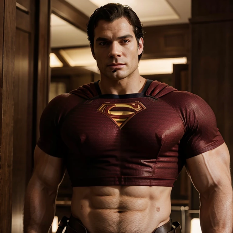 Henry cavill with a swollen gut