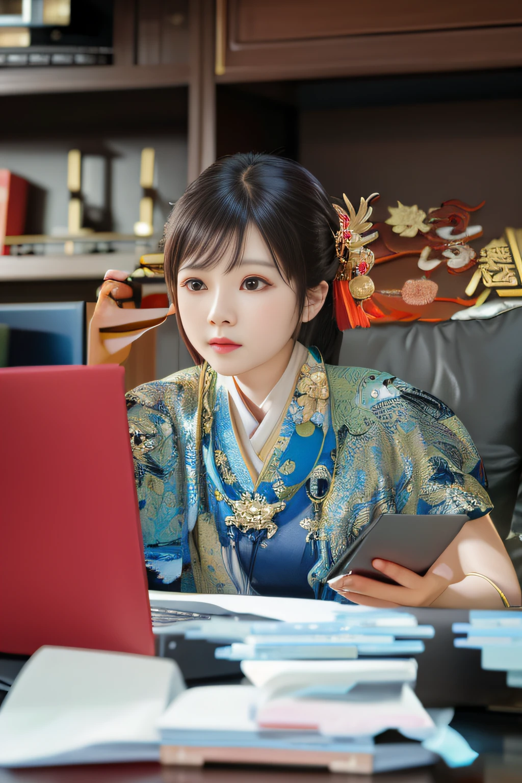 sit at your desk、woman holding laptop and, qiu fang, Chinese woman, author li zhang, xue han, mei-ling zhou, xiaolong wang, Wen Boren, Cover Photo Cuckoo Portrait, xiaofan zhang, Lei Min, song nan li, yun ling, wu liu, pengzhen zhang, an asian woman
