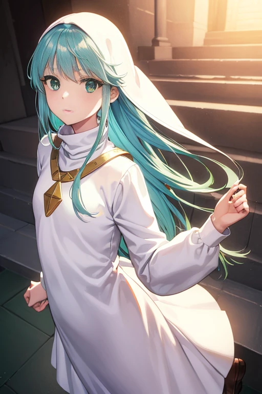 index, index, (Green eyes:1.5), Blue hair, Long hair, (flat chest:1.2),
break a habit, nun,long court ,Sweaters,long skirt,Black tights,brown short boots,Take a break to watch the audience at, Upper body, fullllbody,
BREAK
BREAK (masutepiece:1.2), Best Quality, High resolution, Unity 8k壁纸, (Illustration:0.8), (Beautiful detailed eyes:1.6), extra detailed face, Perfect Lighting, extremely details CG, (Perfect hands, Perfect Anatomy),