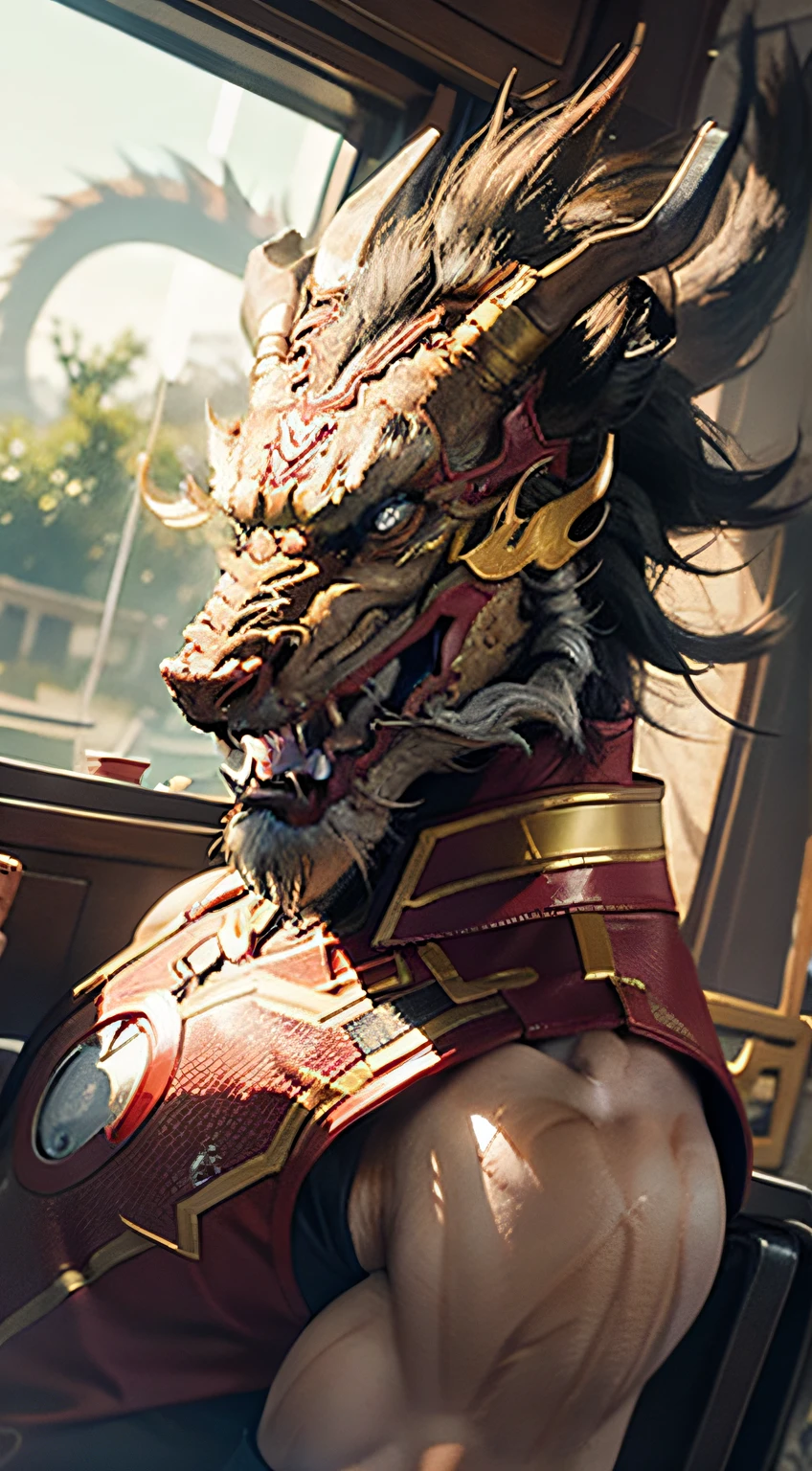 "The Chinese dragon wears Iron Man-like equipment"