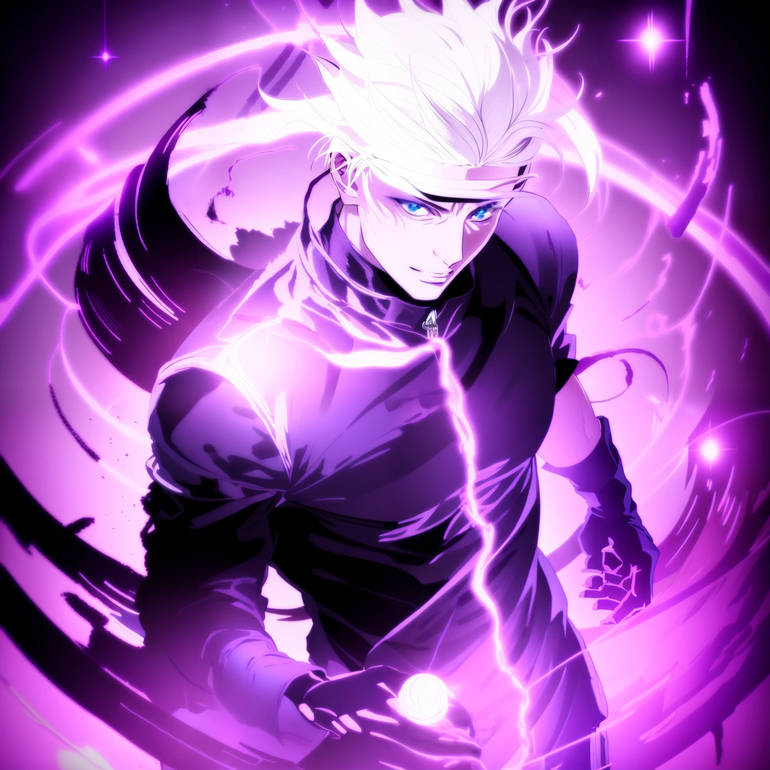 anime character with a futuristic look holding a glowing ball, trigger anime artstyle, range murata and artgerm, character from king of fighters, extremely detailed artgerm, quicksilver, nagito komaeda, handsome guy in demon slayer art, son of sparda, king of fighters style, key anime art, fighting game character, xqc