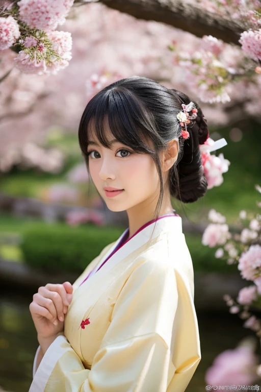 Oriental beauty wearing Hanfu