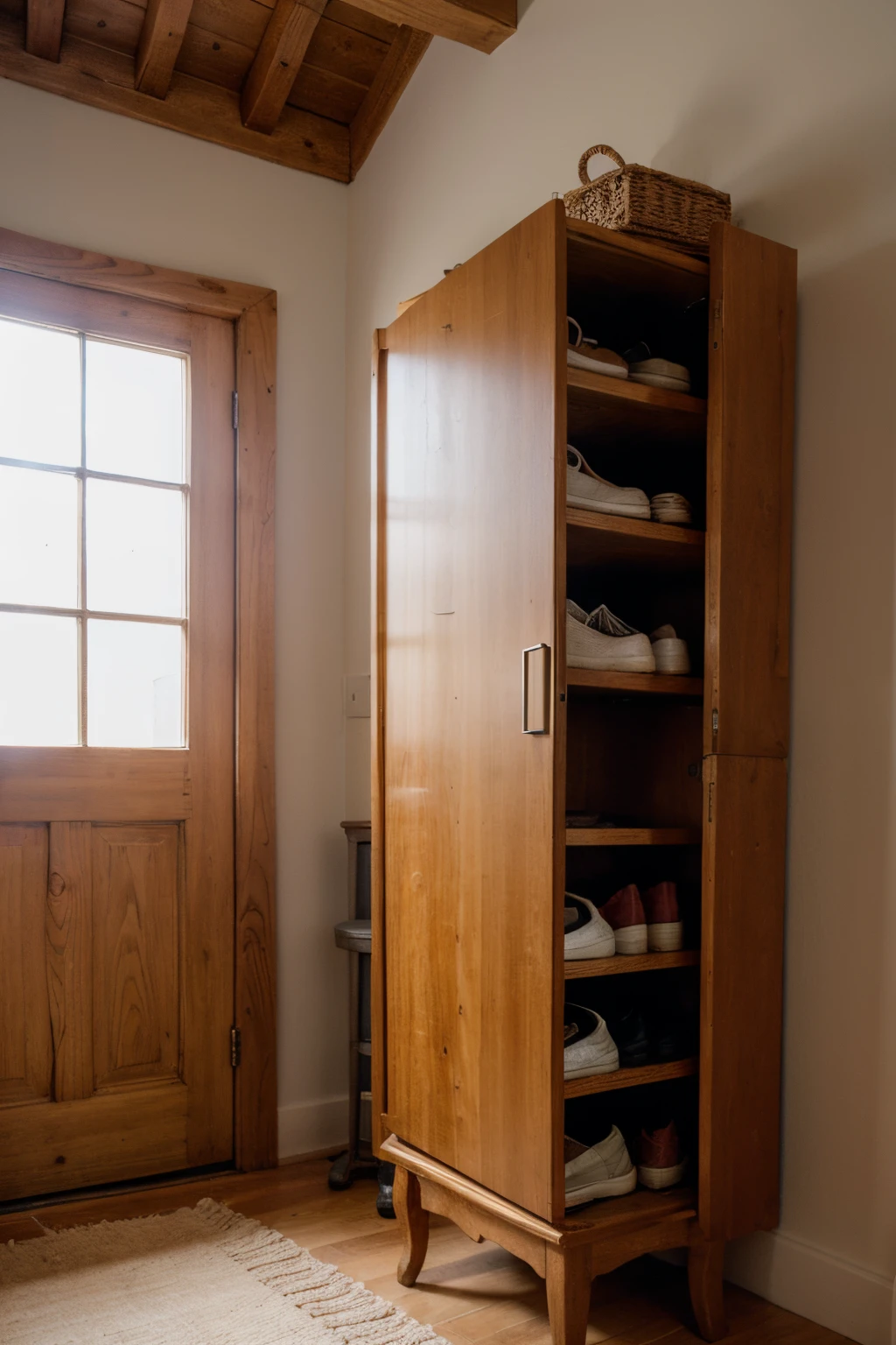 Nice wooden shoe cabinet