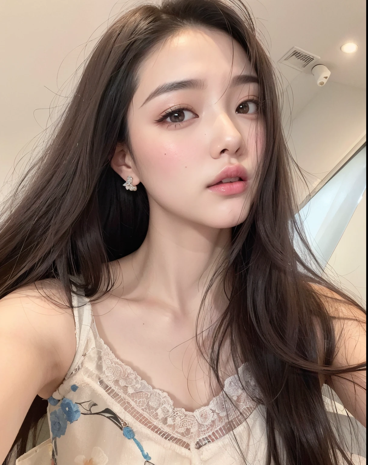 Hay una mujer con cabello largo y una blusa blanca, Blackpink Jennie, ulzzang, Jaeyeon Nam, Heonhwa Choe, Jinyoung Shin, maquillaje popular de Corea del Sur, Gongbi, Sha Xi, maquillaje coreano popular, Sakimichan, Lee Ji - Eun, Lee Ji-eun, Xintong Chen, Parque Ji-min