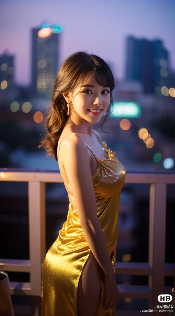 10, masterpiece, RAW photo, bestquality, photorealistic portrait, extremely detailed cg unity 8k wallpaper, Depth of Field, cinematic light, lens flare, ray tracing, (Very beautiful face.., beautiful lips, beautidul eyes), Complex face details, ((ultra-detailed skin)) 1girls, In the dark, Deep Shadows, beautiful asian girl, idol,(The body is very slender..:1.3), ((looking at the audience)),(big smile:1.3), (city scape, Blurry Background), (Dim lights, roof, balcony), A Beautiful Girl, earrings, bracelets, necklace, Clear eyes, walk , (Fair-skinned),Look at me.(big-eyed body shot)), ((Black Silk Laced)), ((Thai costume:1.3)), (Brown cooks food for the audience:1.3), Breast opening, Open the navel.., mediuml breasts, With shadows , (See Through, Thai costume :1.3), balcony, (Nude),