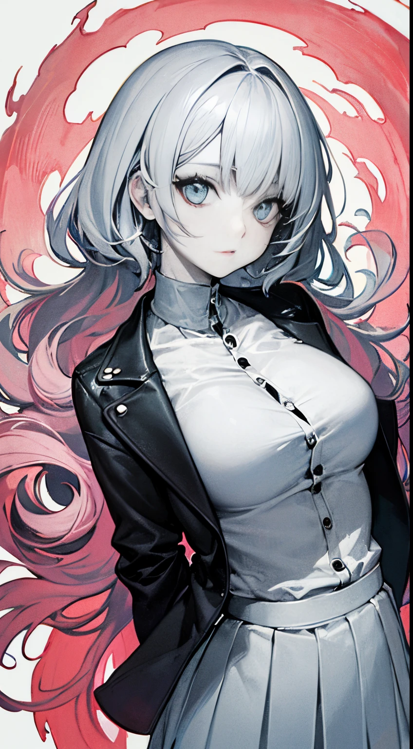 Captivating psychedelic horror, Trippy , body horror, Having , Real breasts, Surreal , LSD Trip, psychedelic , Colorful, {{{{santa costume,christmas, merry christmas, christmas tree}}}},2line hair,short bob cut,solo,colofull,skirt,jacket,harajuku wear, blue eyes,{{{{monochrome,+++) }}}} ,colorful dissolution,white hair,pink background,{{{oil painting}}},{{{high detailed light, sharp sketch}}},{{{cyberpunk}}},{{{dynamic pose}}},strong twist body,{{{cute anime face loli}}},{{{dynamic angle}}},pop toon, hair inner color,many line in hair,{{{{limit palette}}}}, ,minute detailed,1girl,{{{album cover}}},looking at viewer,((floating hair)),offcial art,{{{beautiful detailed eyes}}},{{{beautiful detailed face}}},{{{beautiful detailed hair}}},{{{colorful background}}},{{{beautiful detailed wear}}},{{{limited color fiber}}}, limited color many particle,{{{+disheveled hair, wind}}}, hyper-detailed finger, beautiful detailed face, wavy hair, asymmetrical hair