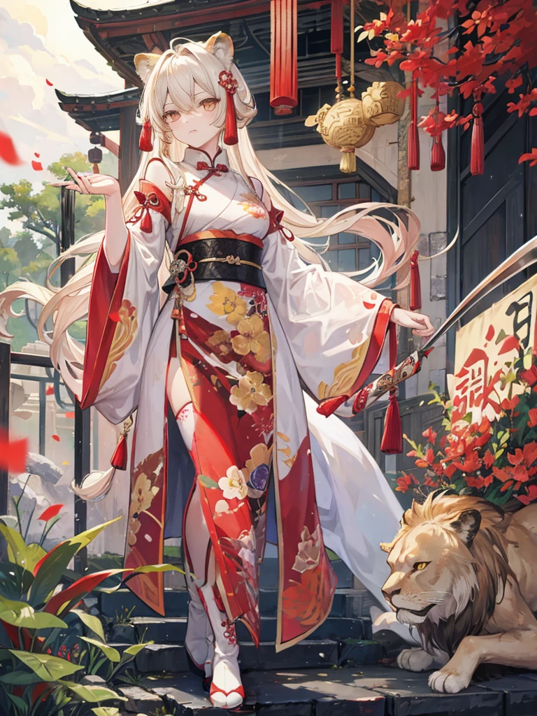Ancient Chinese clothing，white legwear，boots