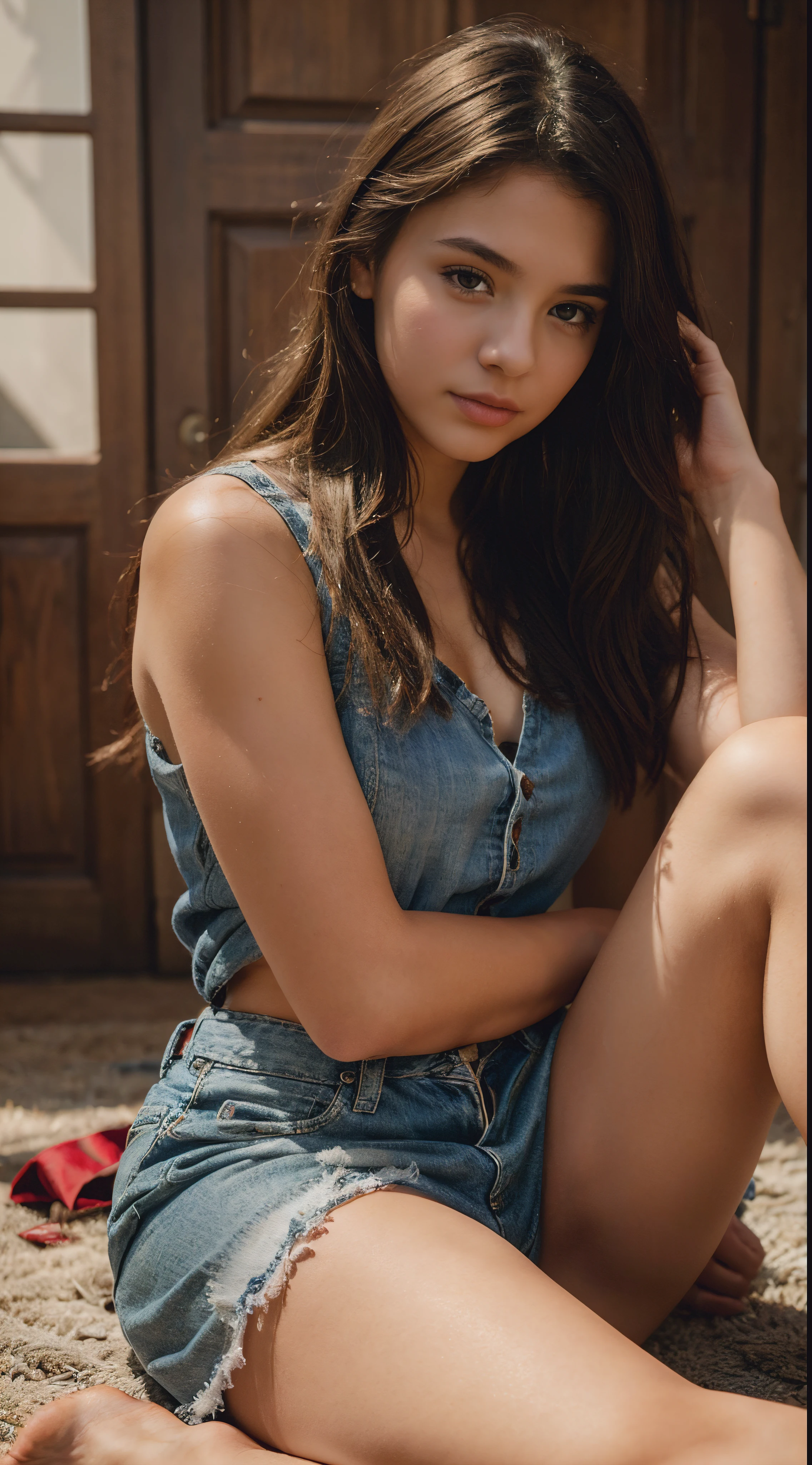 a beautiful 19s young girl portrait, very beautiful, real