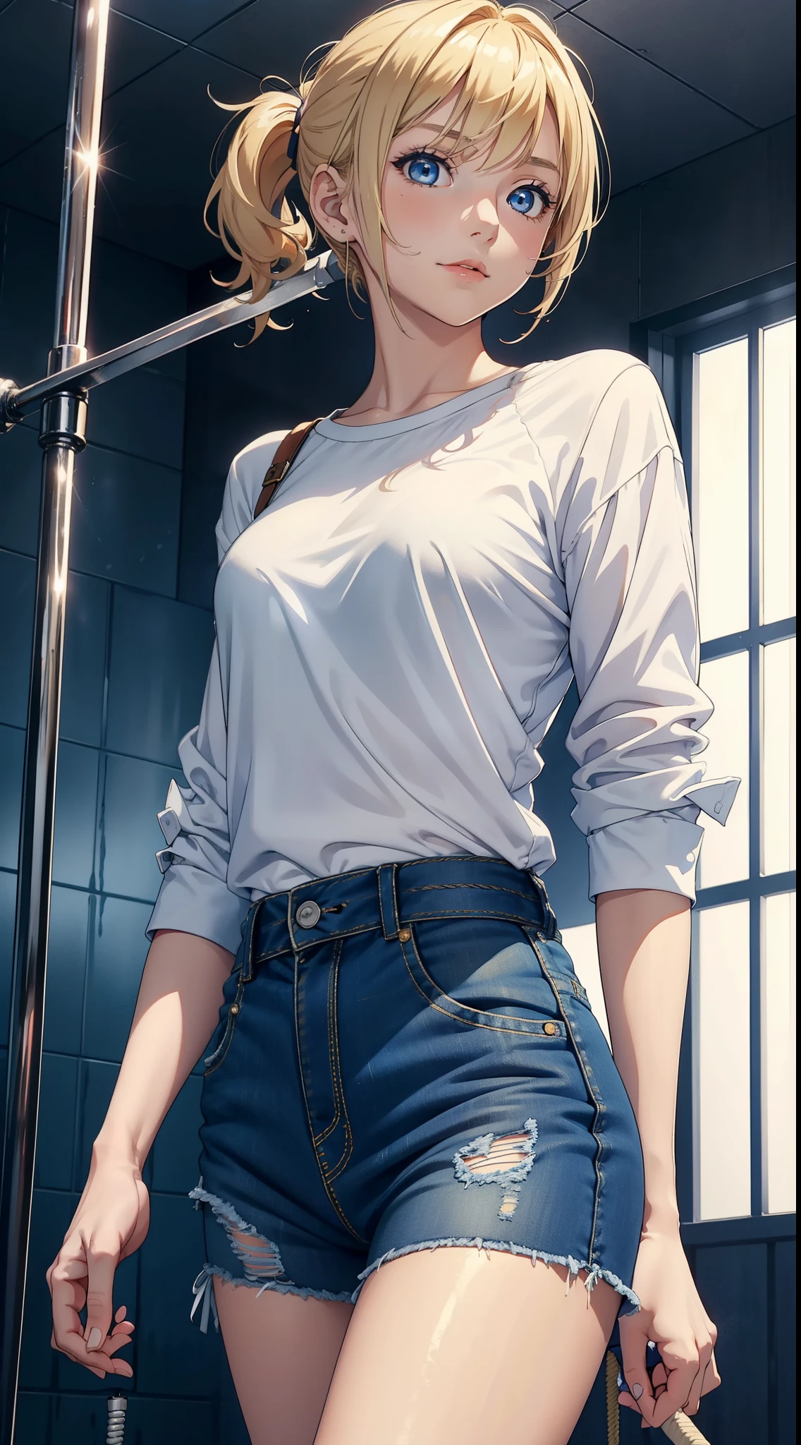 Women exposed on the subway,Transparent thin shirt soaked with sweat