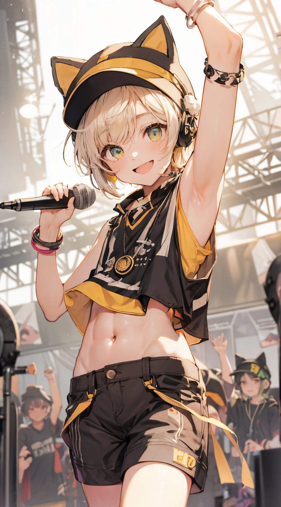 blonde bangs、eyebrows very、