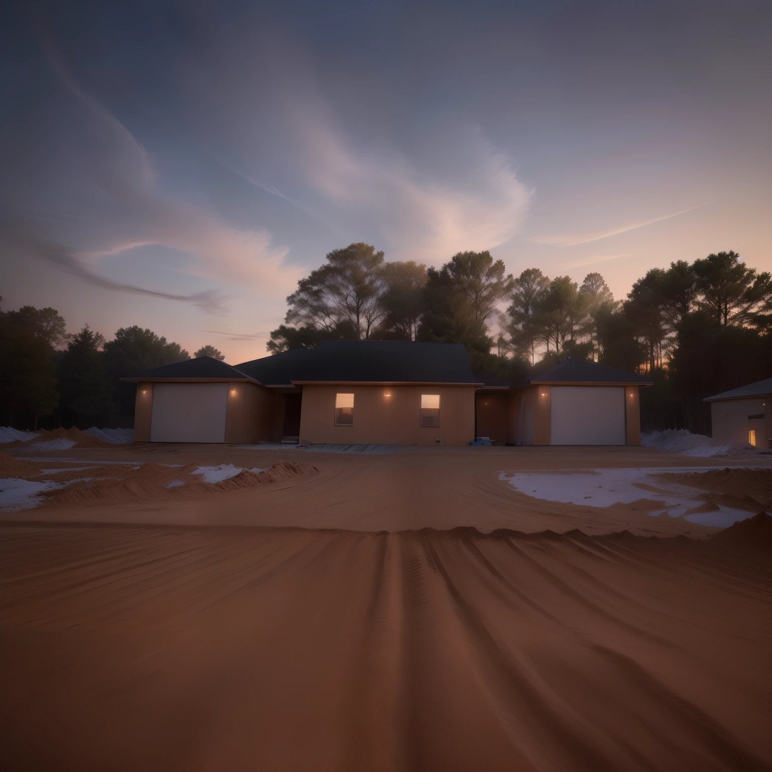there is a picture of a house that is being built, a middle-shot from front, listing image, symmetrical front view, 3/4 front view, front view dramatic, a long-shot from front, front view, front facing view, front photo, exterior wide shot, medium wide front shot, front top side view, front facing, front-view