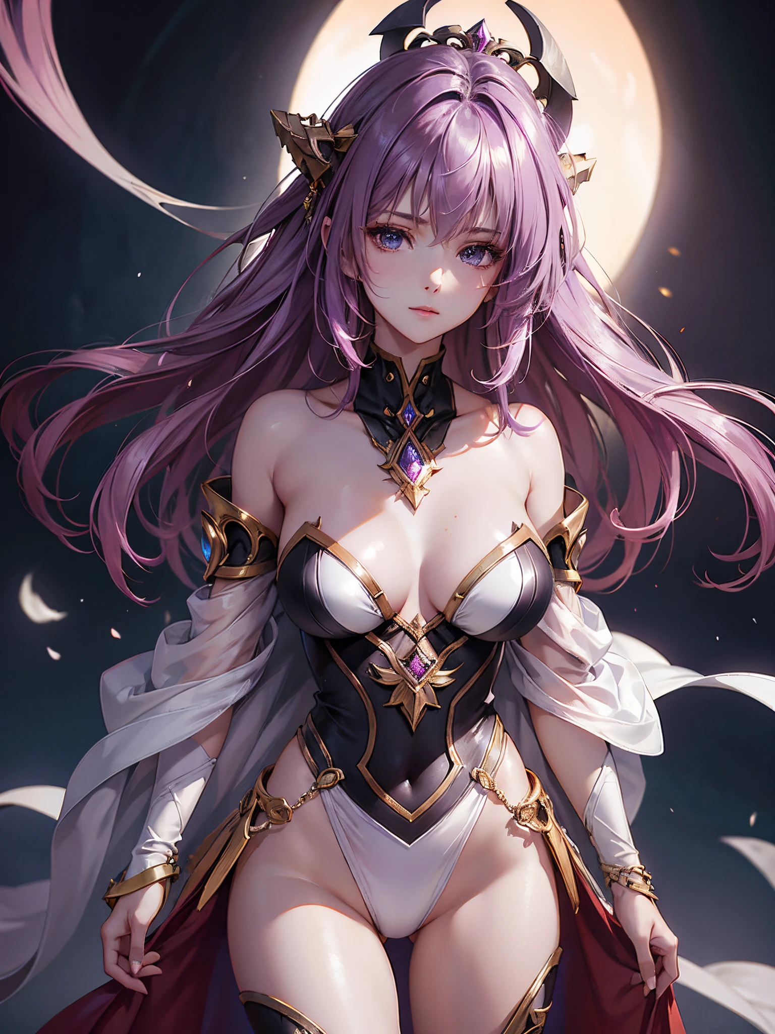 Zerg queen beautiful girl: Lanlinger is 18 years old, messy  hair, oil painted, Beautiful perfect face, Soft skin and perfect face, Added light purple and violet, Added light red, Complicated details, splash image, 8K分辨率, tmasterpiece, Cute face, Mysterious magic array background