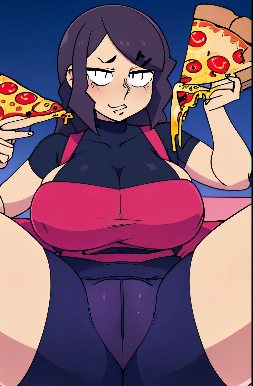 Hentai busty - 1 girl, solo, portrait, (((bimbo))), (((Tips the pizza thot))), Big breasts, big nipples, Busty, tight clothes, clothed cameltoe, Marked pussy