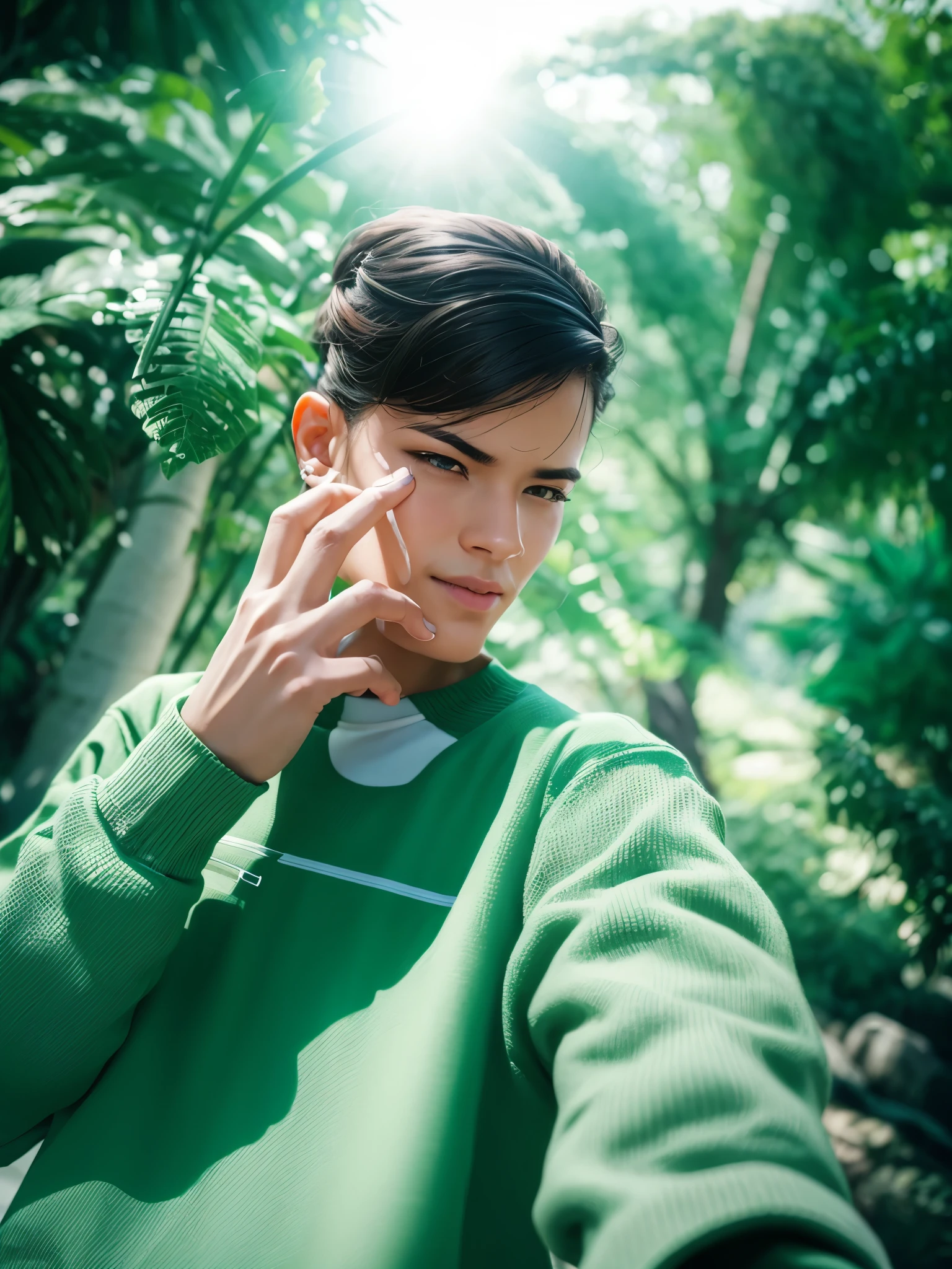 Green colour sweatshirt