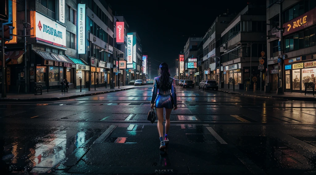 Pay attention to small details like street signs, holographic advertisements, and reflections to enhance the cyberpunk atmosphere.